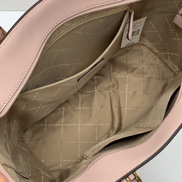 MICHAEL KORS GILLY LARGE DRAWSTRING TRAVEL TOTE BALLET SIGNATURE COLOR - Picture 10 of 14